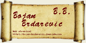 Bojan Brdarević vizit kartica